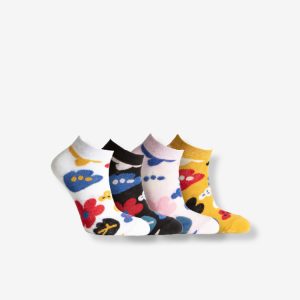 4-PACK BLOMMIGA SNEAKERSTRUMPOR