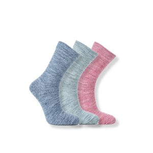 3-PACK VARDAGSSTRUMPOR I MJUK ULL, LJUS MIX