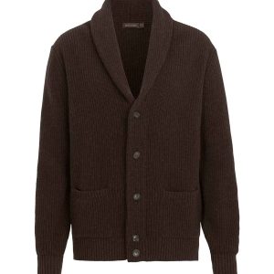 Ribbstickad Cardigan