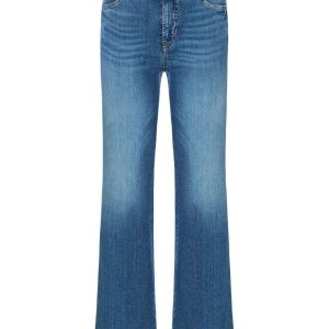 Blå Francesca Flared Cropped Jeans