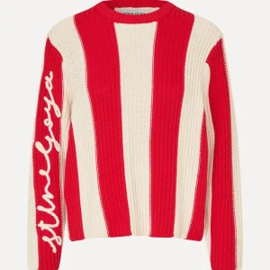 Boxy Motif Sweater - Equestrian Stripes