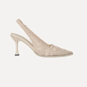 Crochet Mesh Sling Back - Cherries