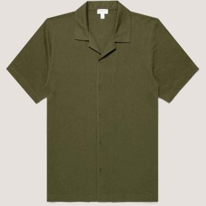 Grön Riviera Camp Collar Pikéskjorta