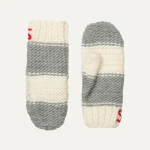 Knitted Mittens - Grey And Bold