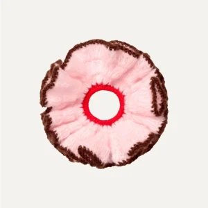 Knitted Scrunchie - Pink / Burgundy