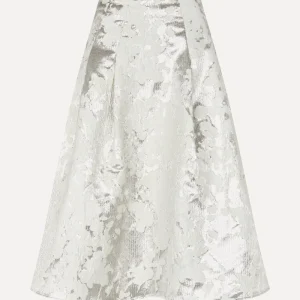 Voluminous Midi Skirt - Lurex Garden