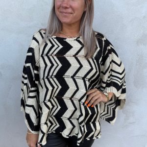 Esther- Poncho - Guld/Svart- Nyhet